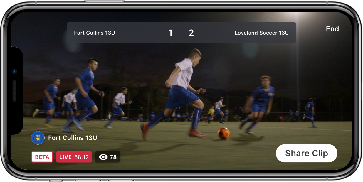 Live video streaming for soccer