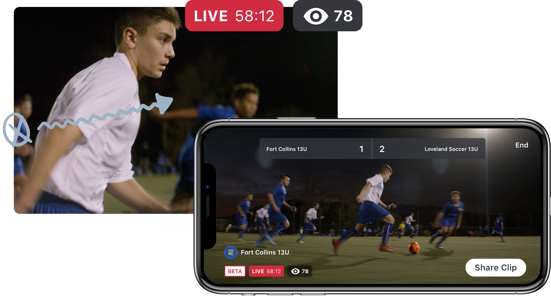Live video streaming for soccer